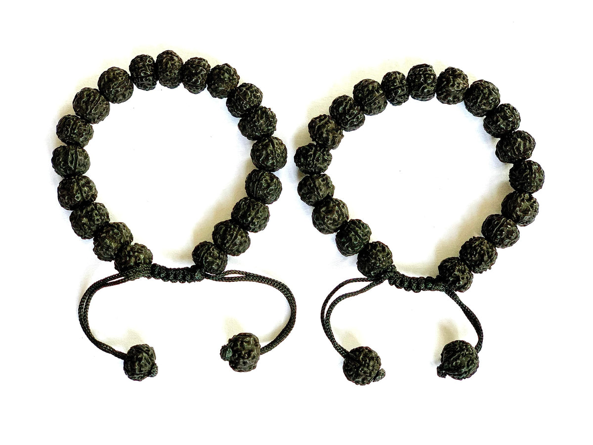 5 Mukhi Rudraksha Beaded Bracelet - Set of 2